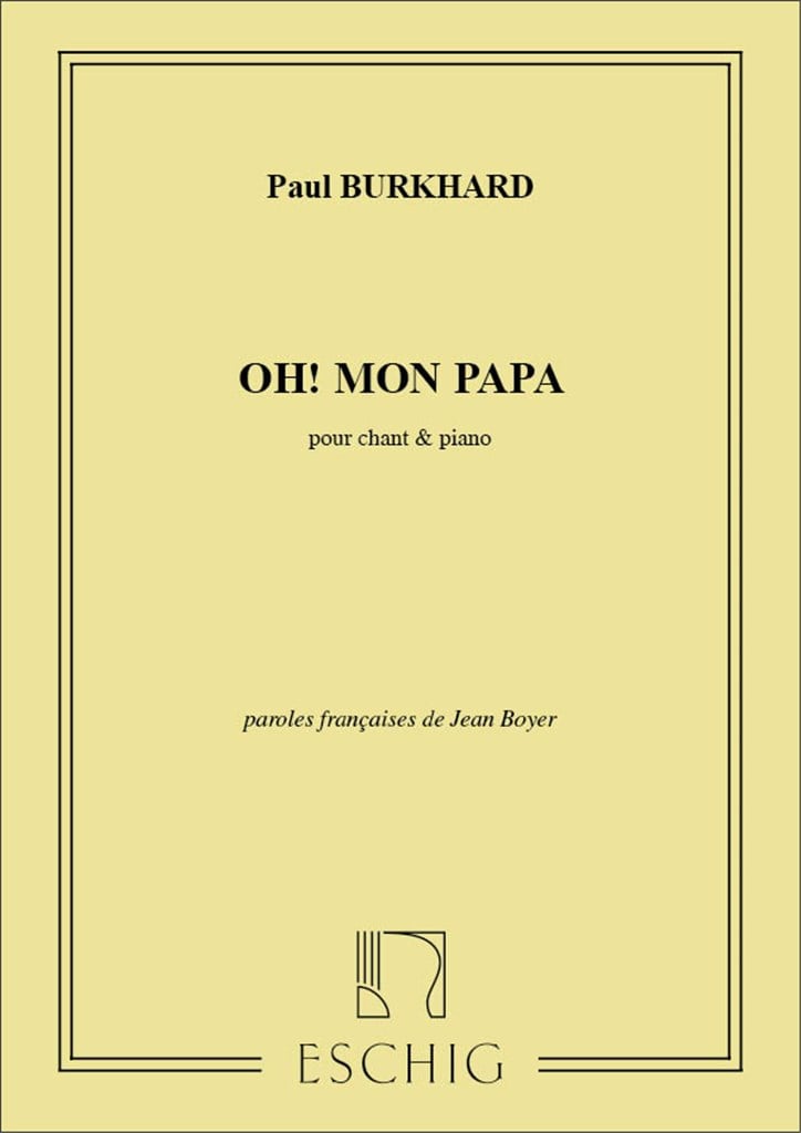 Oh Mon Papa Chant-Piano